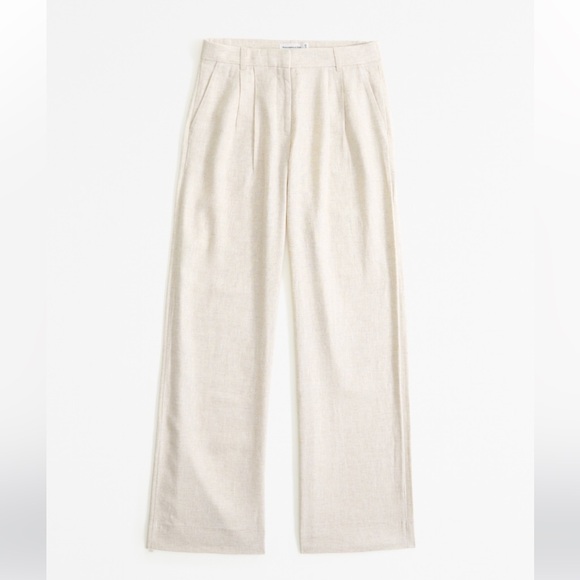 Abercrombie & Fitch A&F Sloane Linen-Blend Wide Leg Pant 27 regular - Picture 6 of 7